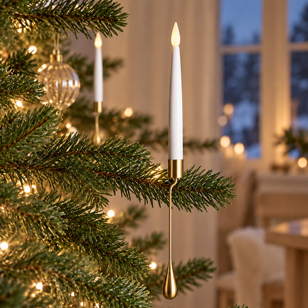 Trådløse LED Juletræslys 8, 16 eller 24 stk. - Passer de fleste Georg Jensen Lysholdere m. fl.