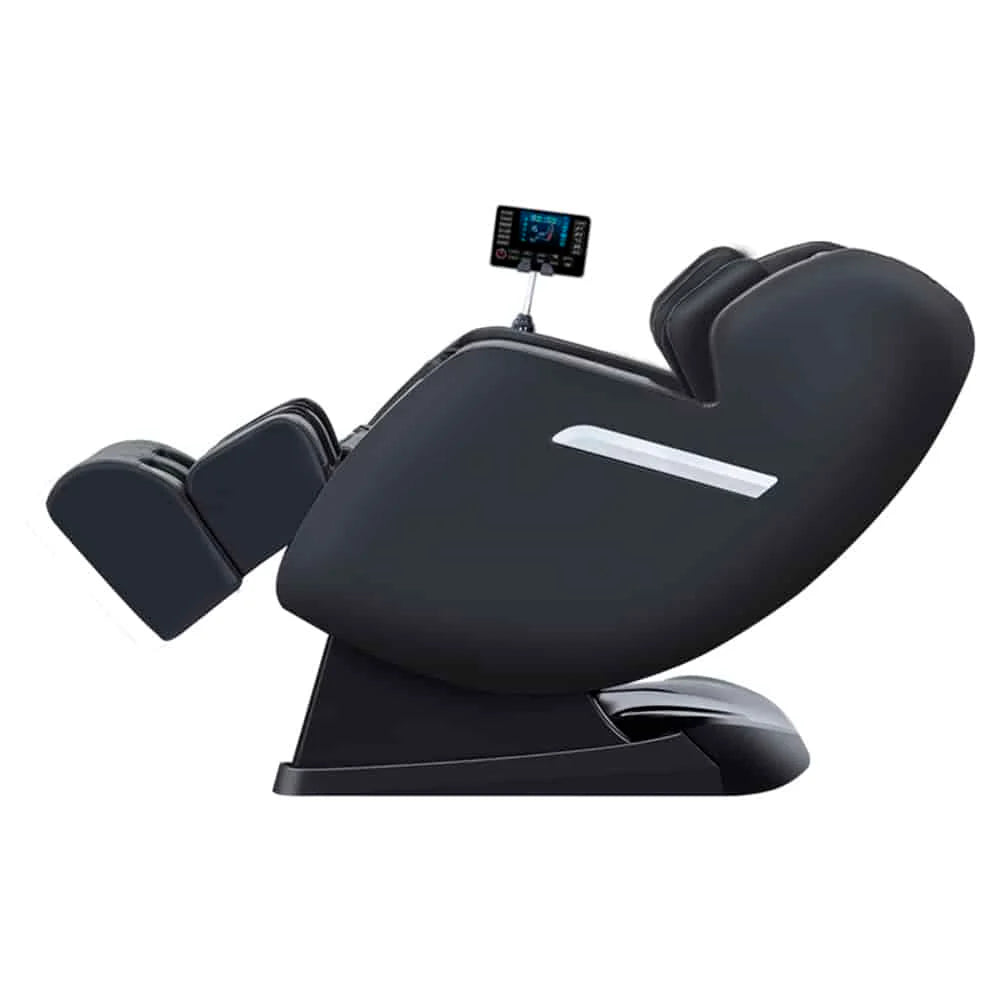 Massagestol 4D med SL-teknologi, lufttryksmassage, Varmeterapi og stor touchskærm - Model A6 Sort