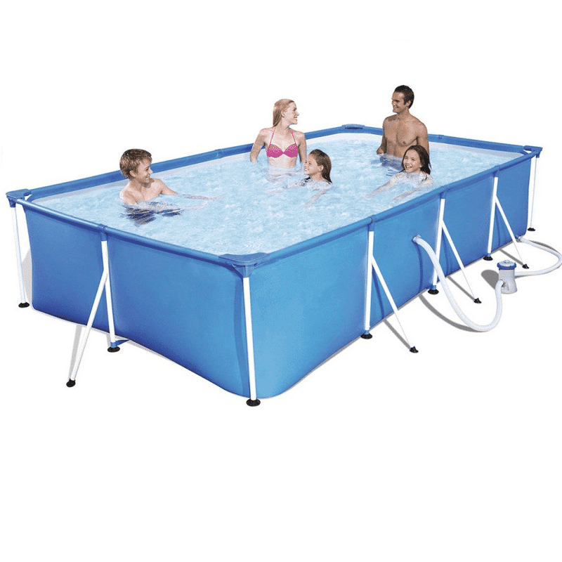 Pool 5700L m/pumpe & metal ramme 400 x 211 x 81cm fra Bestway
