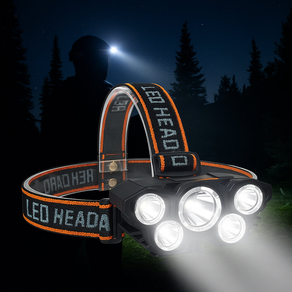 Pandelampe 300 lumen 180° justerbar vinkel - 4 lysfunktioner