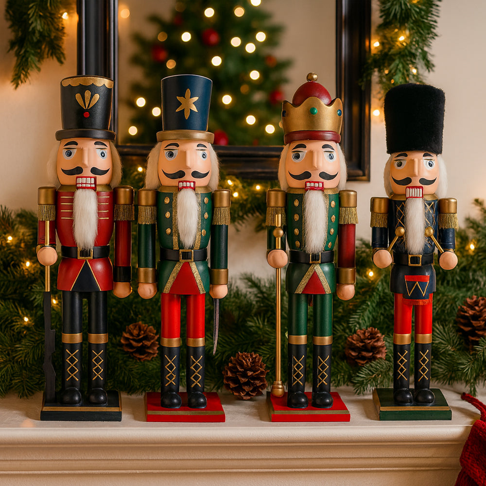 Nøddeknækker figurer i Træ - 60 cm - 4 forskellige figurer -