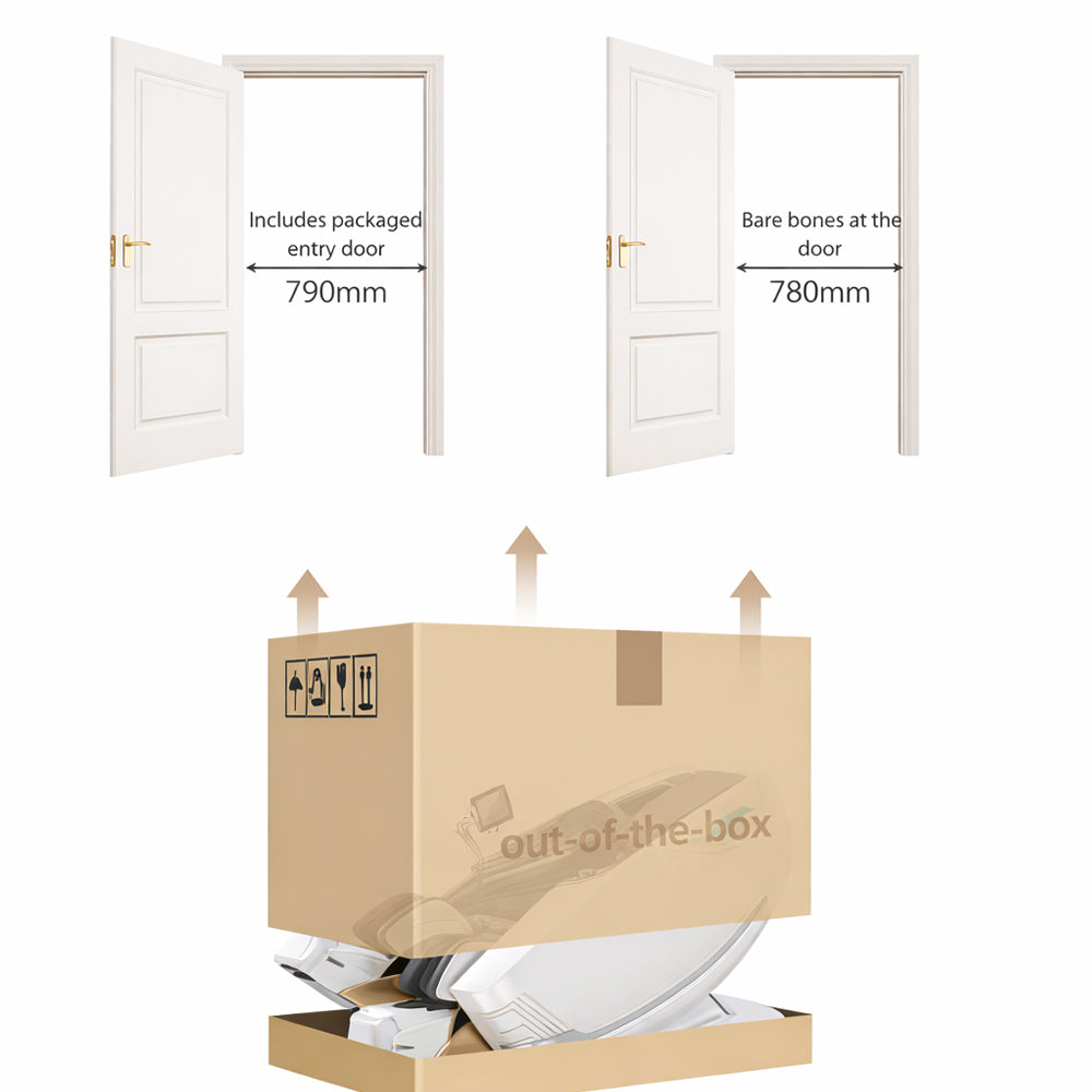 Massagestol 4D kropsscanning, Dual Zone Stretching, 32 airbags, varme i ben/læn & Zero Gravity - Model 988A