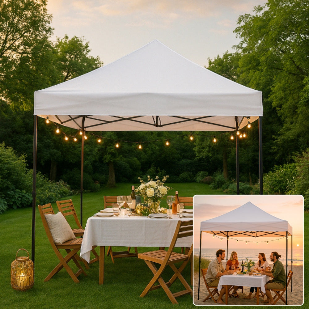 Pavillon / Havepavillon 3 x 3 meter, hvid eller sort