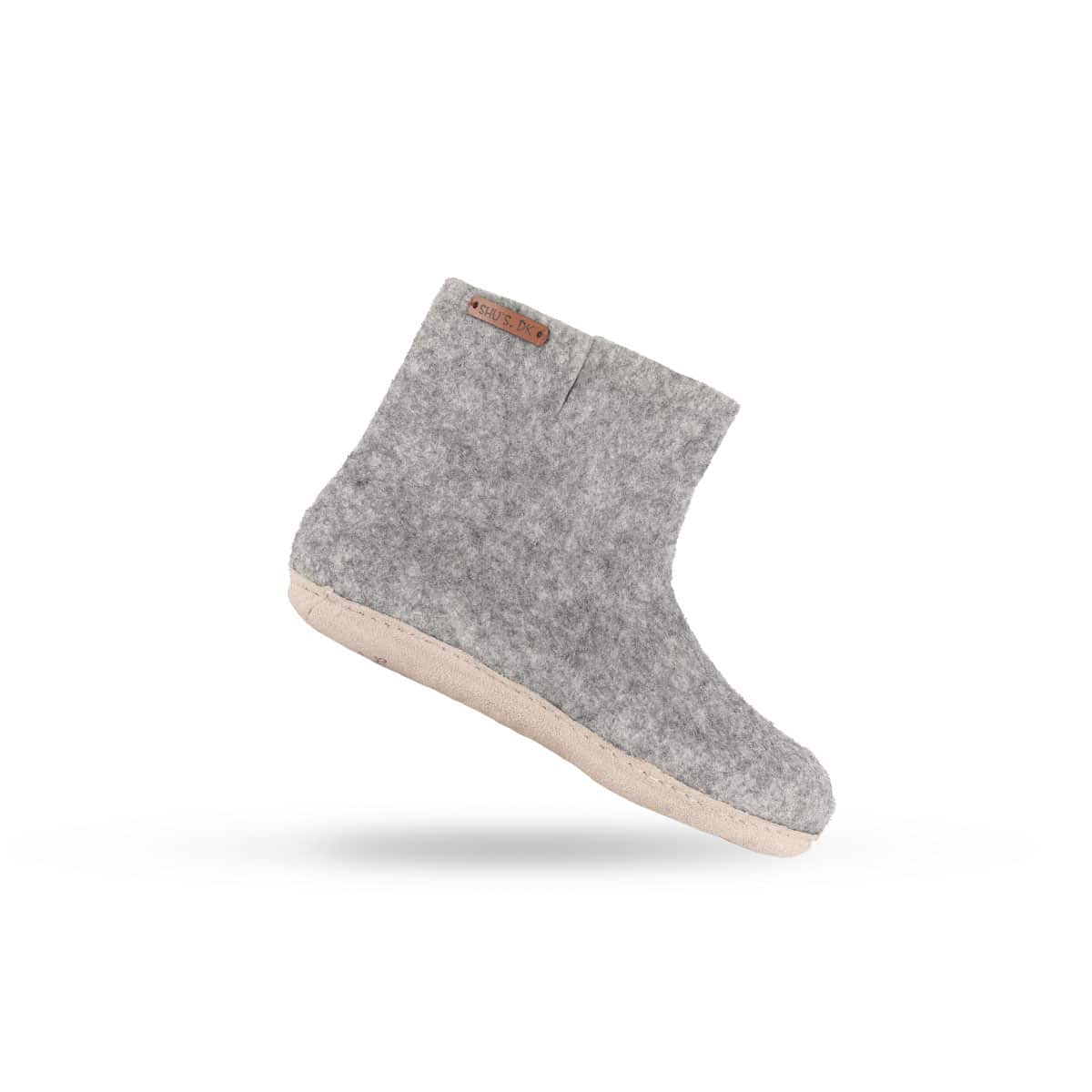 Uldstøvle (100% ren uld) m/sål i skind - Dansk Design fra SHUS