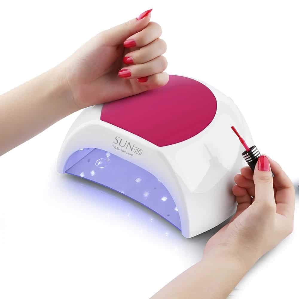 Negle UV/LED lampe m/timer &amp; støttepude