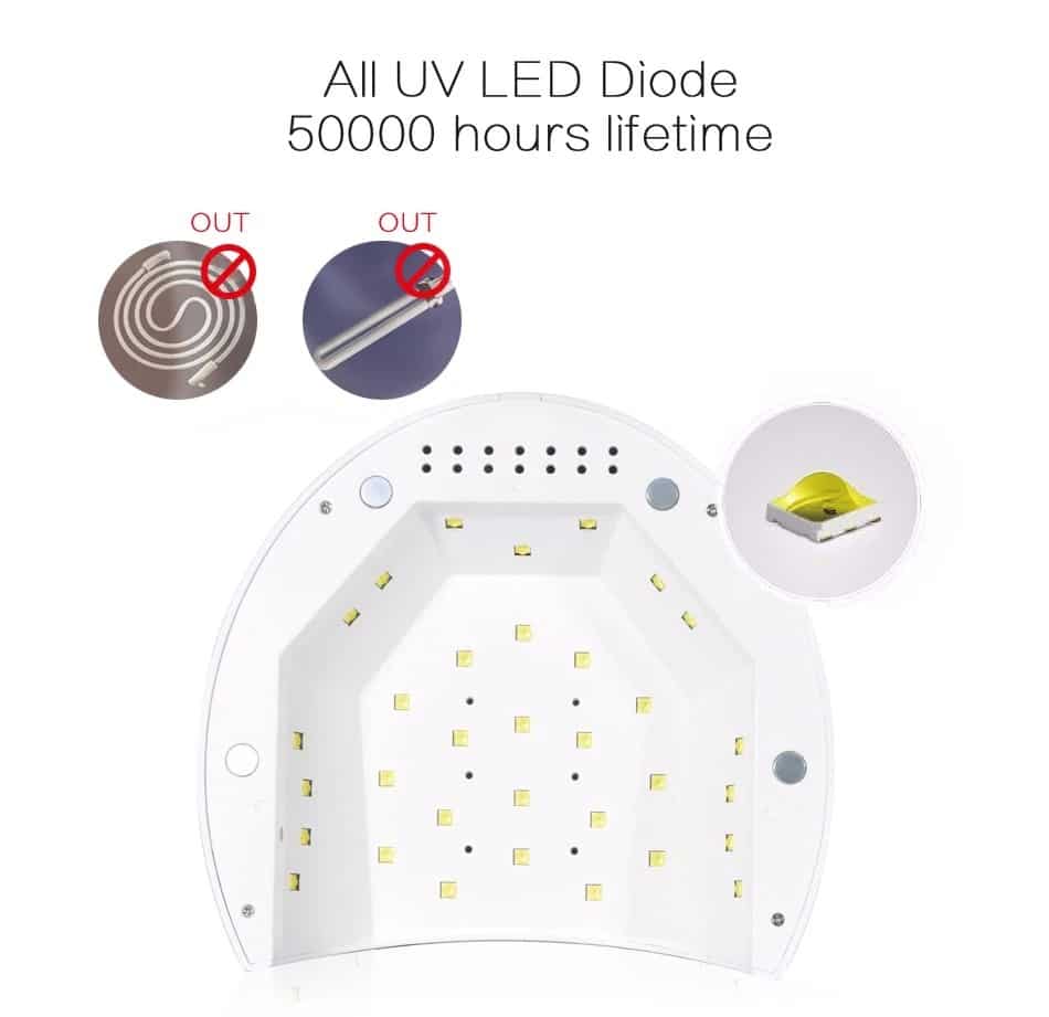 Negle UV/LED lampe m/timer &amp; støttepude