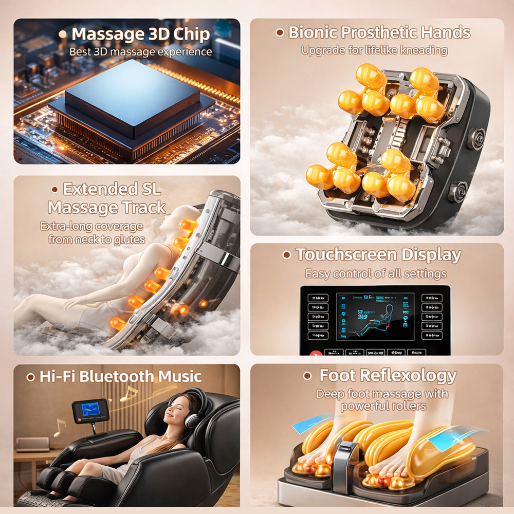 Luksus Massagestol – med Zero Gravity, varme og fuld kropsmassage - model 988E