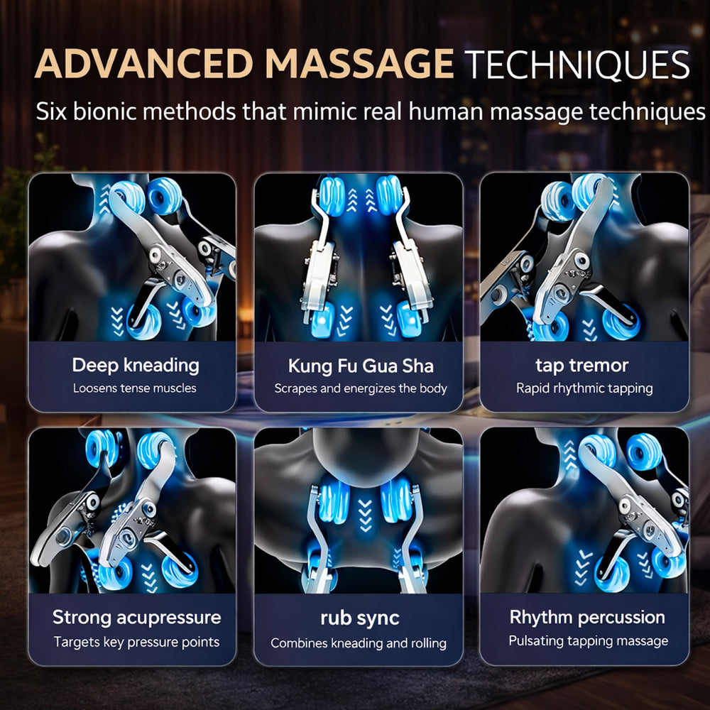 Massagestol 3D kropsscanning, SL-skin­ne, 32 airbags, varme i lænd/ben & Zero Gravity - Model 988Q6