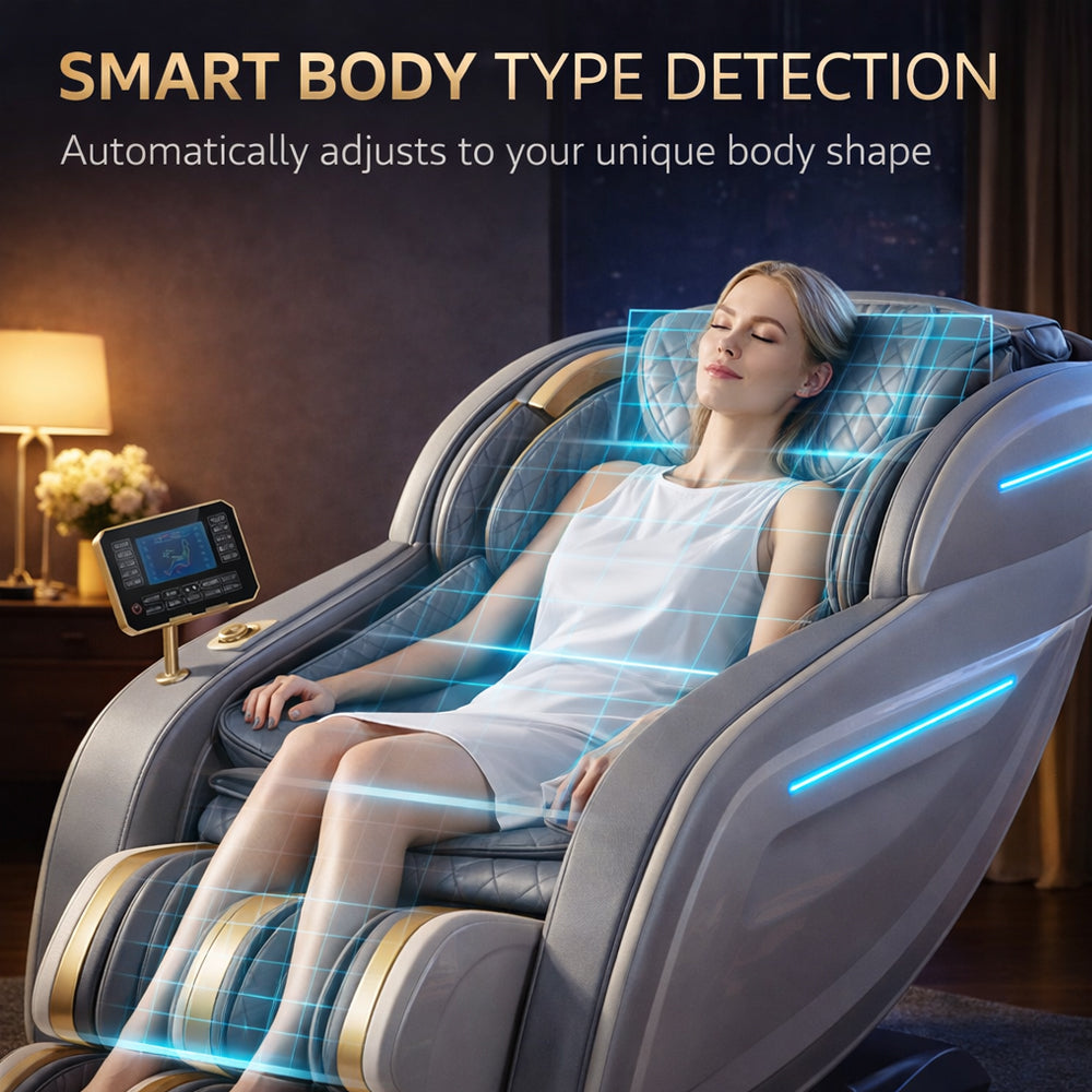 Massagestol 3D kropsscanning, SL-skin­ne, 32 airbags, varme i lænd/ben & Zero Gravity - Model 988Q6