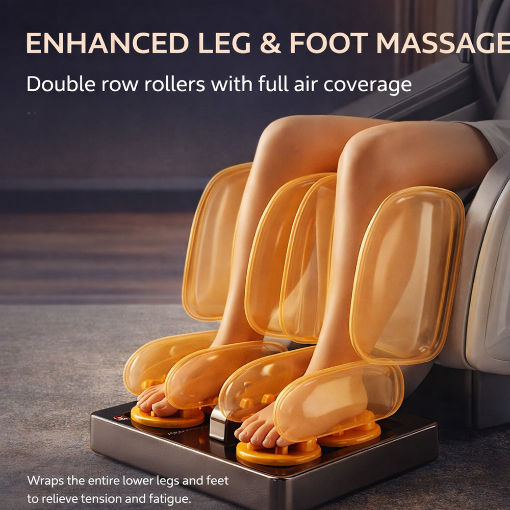 Massagestol 3D kropsscanning, SL-skin­ne, 32 airbags, varme i lænd/ben & Zero Gravity - Model 988Q6