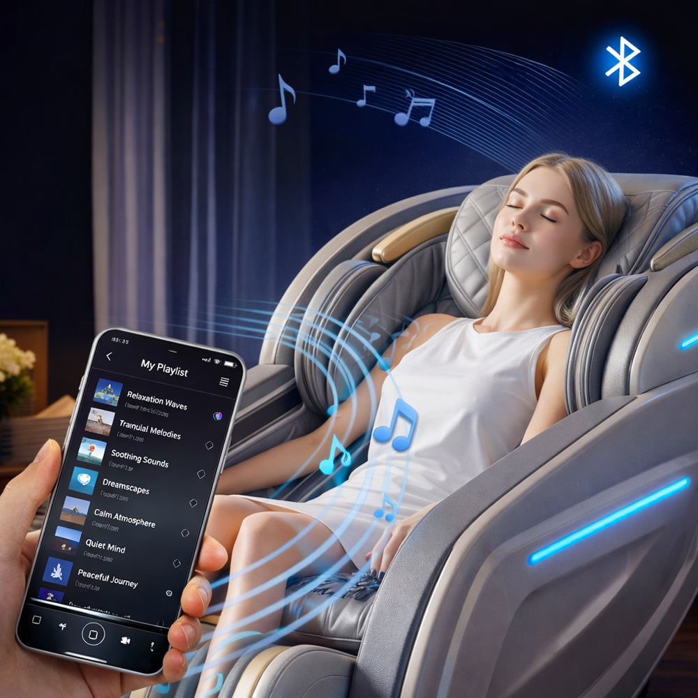 Massagestol 3D kropsscanning, SL-skin­ne, 32 airbags, varme i lænd/ben & Zero Gravity - Model 988Q6