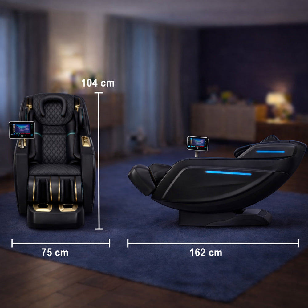 Massagestol 3D med kropsscanning, SL-skinne, lufttryksmassage, varme i ben/lænd & Zero Gravity - Model 988Q6