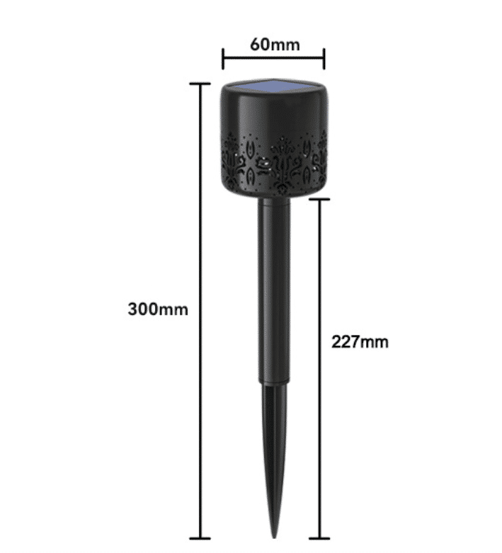 LED Solcelle Lamper udendørs på spyd - 2 stk.