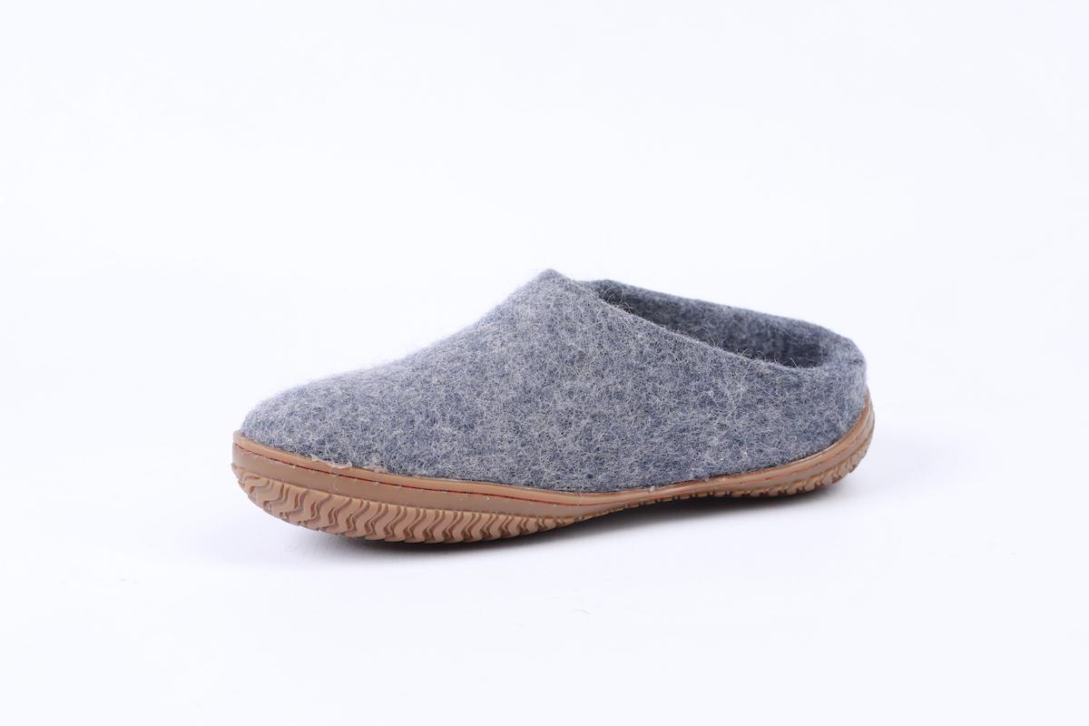 Uldtøffel (100% ren uld) m/Gummisål - Dansk Design fra SHUS