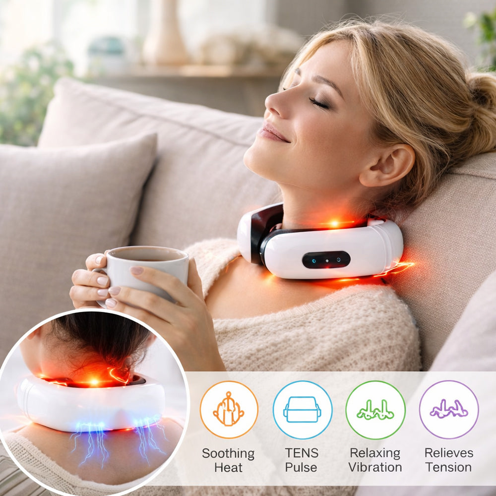 Nakkemassage m/puls - 6 programmer/16 niveauer