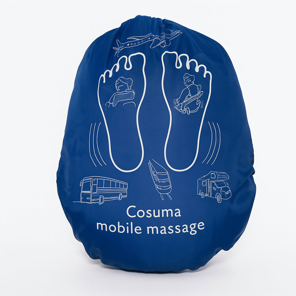 Nakkepude m/indbygget massage - perfekt til biltur, flyvetur m.m.