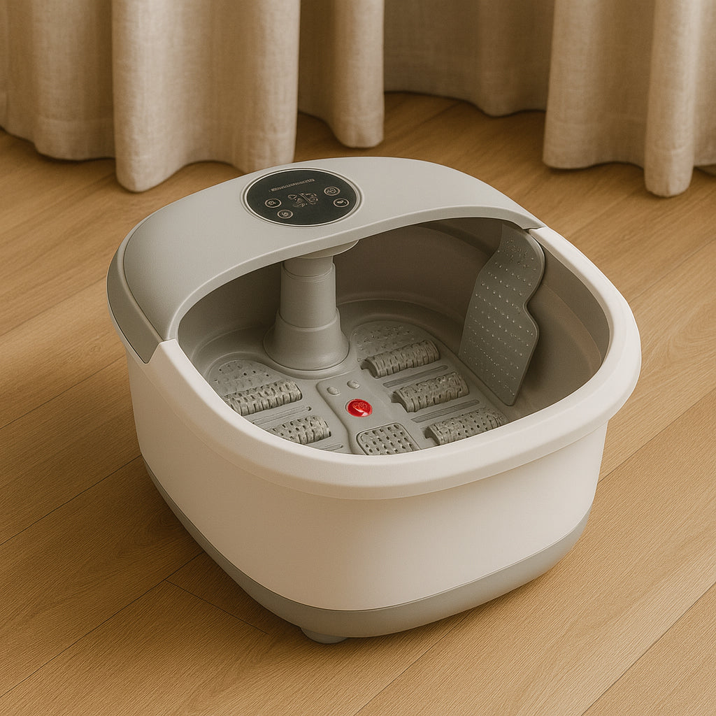 Foldbar Luksus Fodspa m/massage, temperaturstyring & fjernbetjening