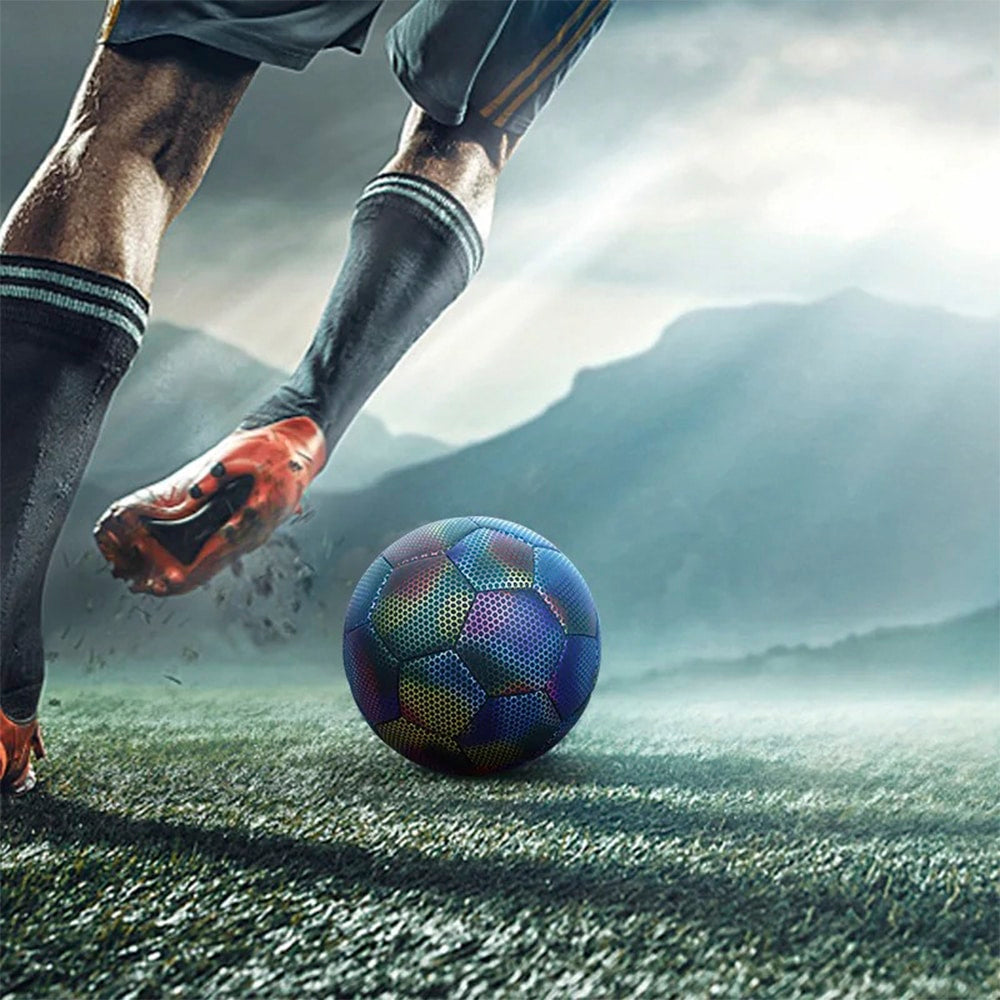 Reflekterende fodbold - størrelse 4 og 5 -