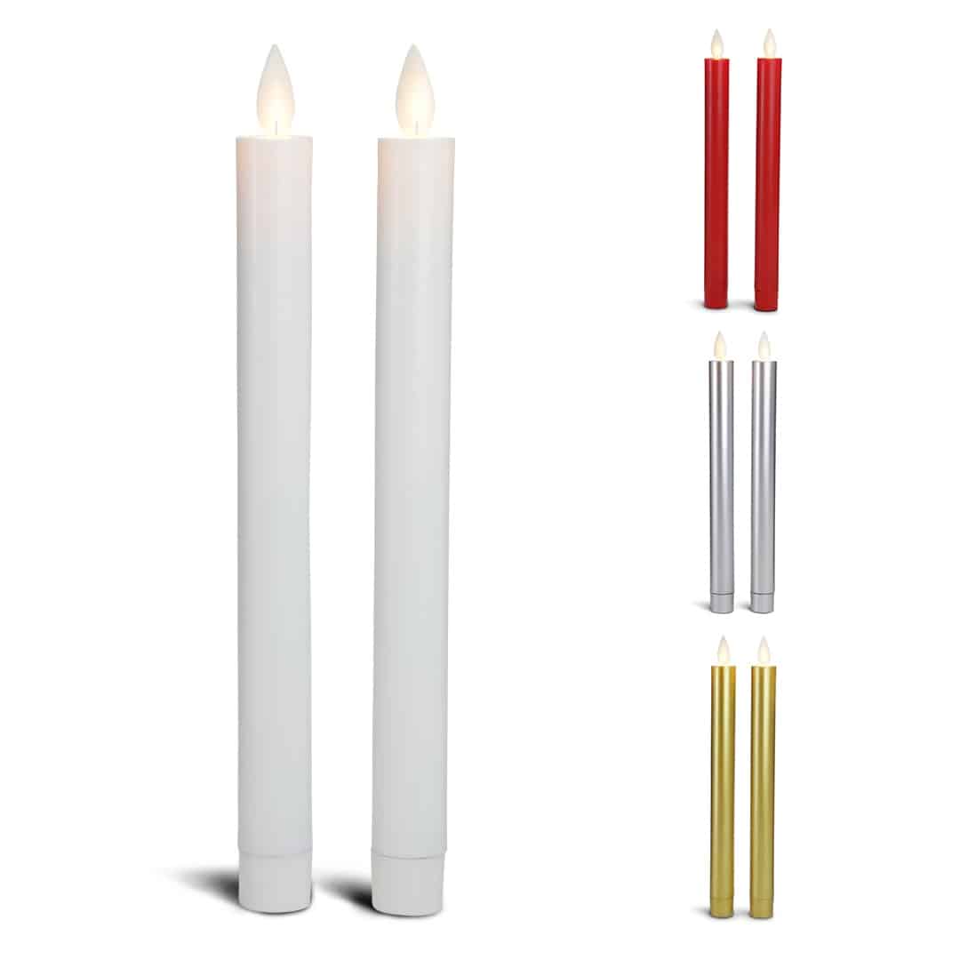 LED kronelys plastik - 2 stk. - 22
