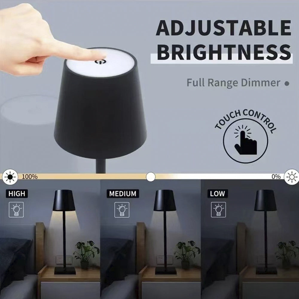 LED Bordlampe med touch og genopladelig funktion
