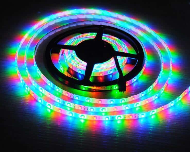 LED Strip lyskæde 5 meter m/fjernbetjeningA