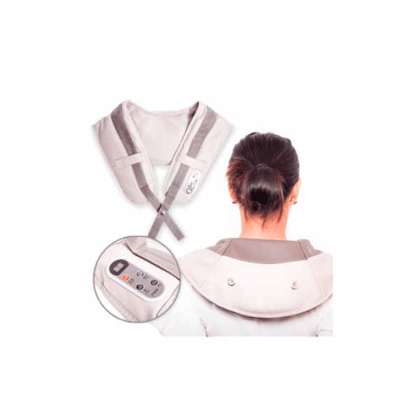 Massage &amp; varmepude til nakke/skulder &amp; ryg (Shiatsu) m/mange funktioner