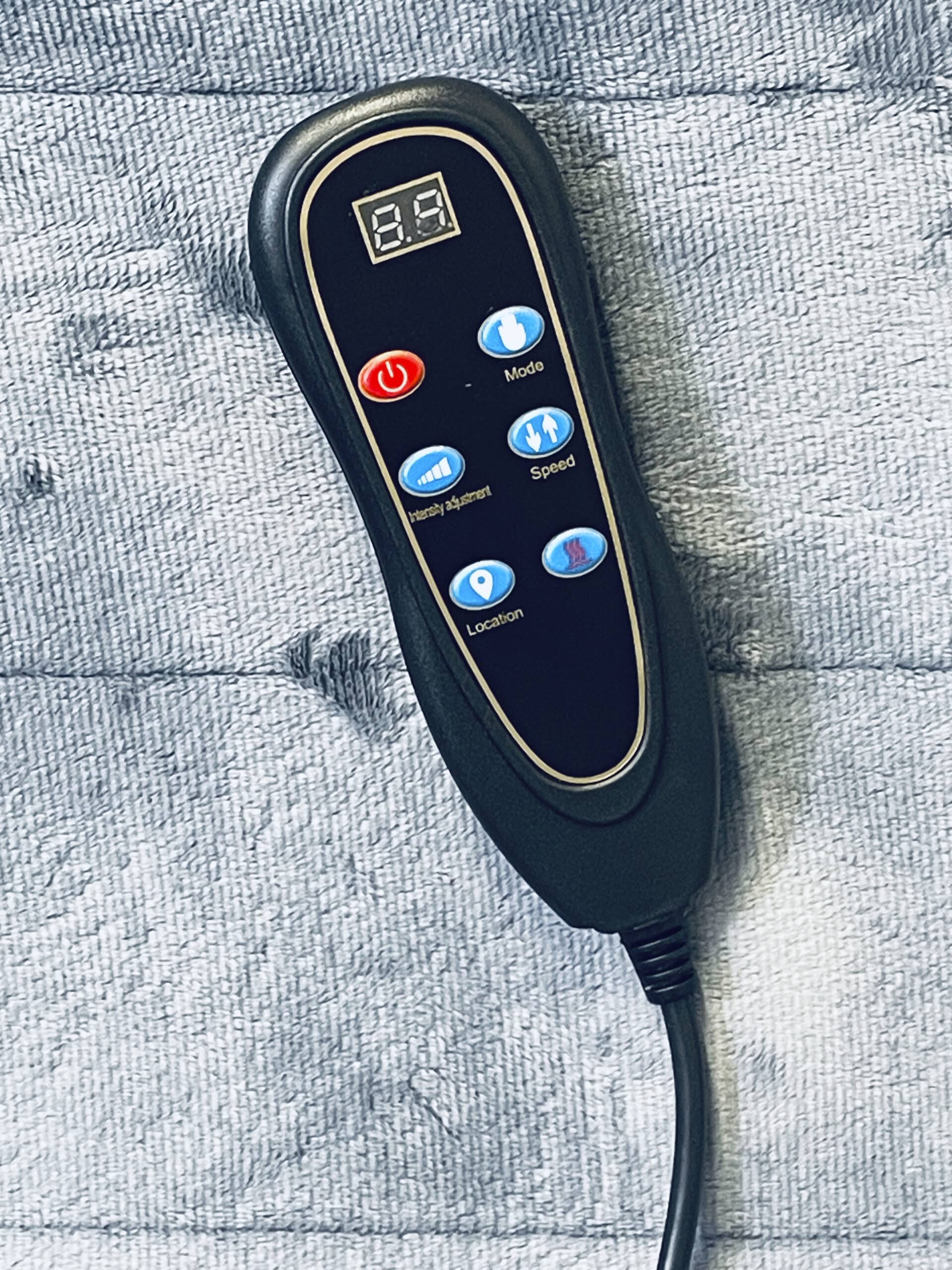 Massagemåtte med 7 massagehoveder og varmefunktion