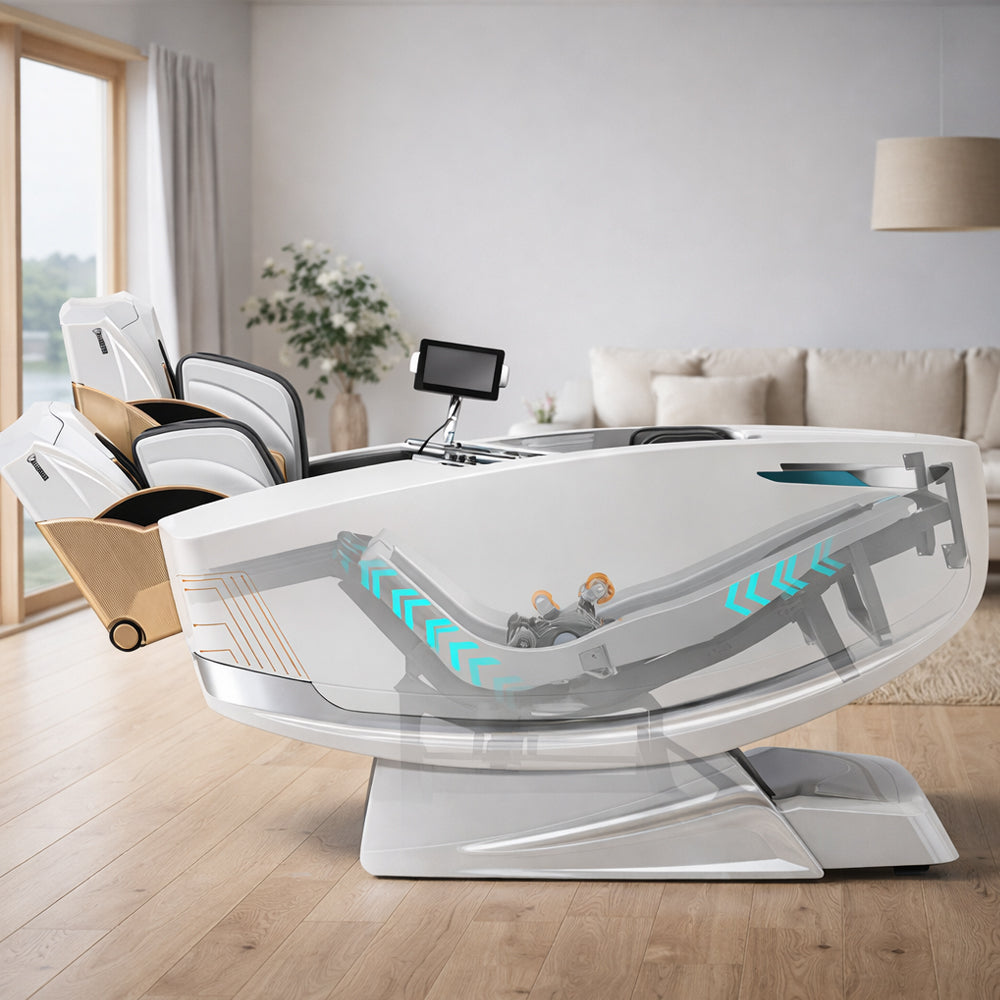Massagestol 4D kropsscanning, Dual Zone Stretching, 32 airbags, varme i lænd/ben & Zero Gravity - Model 988A
