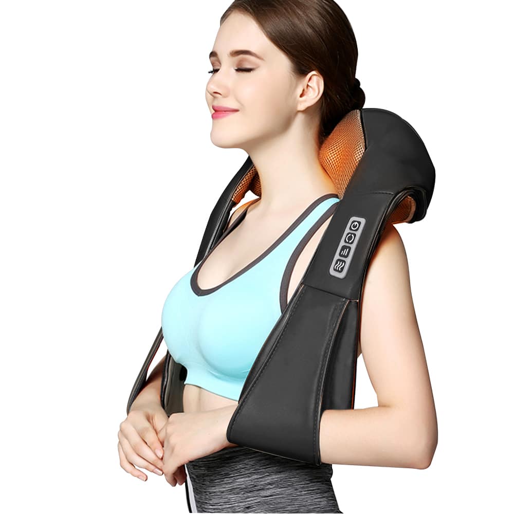 Shiatsu Massagepude med Varme til Nakke, Skulder & Ryg (V2)
