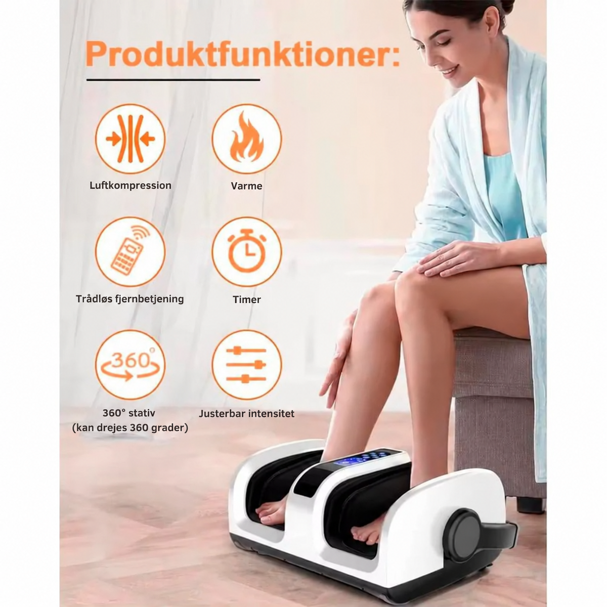 Luksus Fod- og Lægmassage med Varme