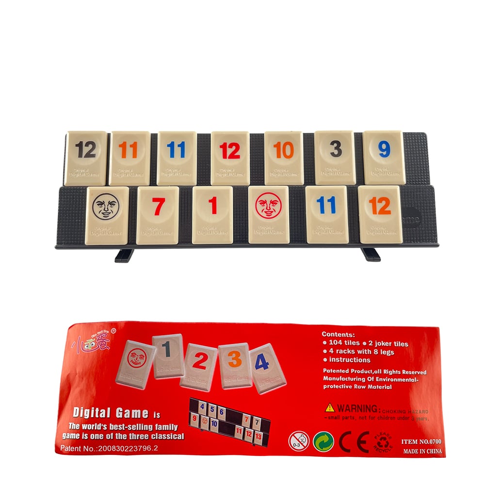 Rummikub rejsespil - klassiske familie brætspil - 2-4 spillere
