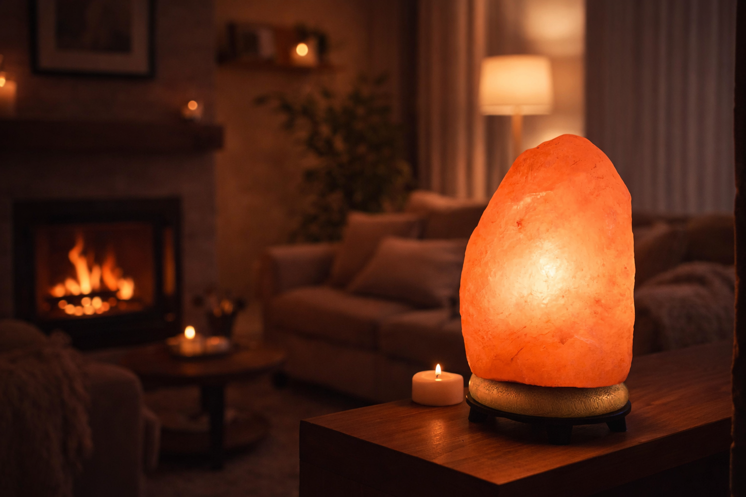 Himalaya saltlampe – lys, ro og naturlig stemning (2 størrelser)