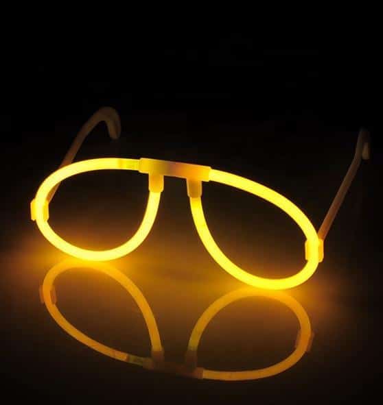 Runde Briller - Selvlysende glow stick