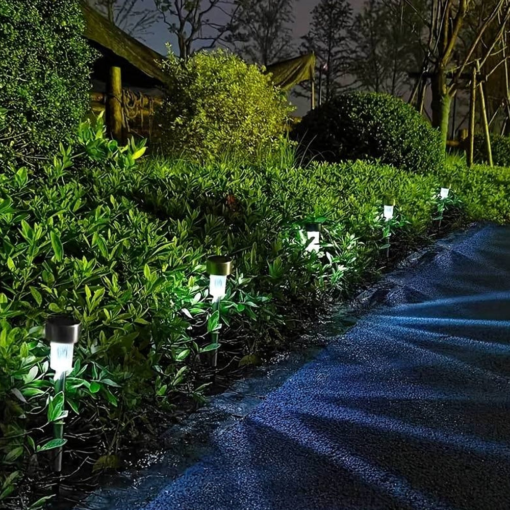 LED Solcelle Lamper udendørs på spyd - Sorte 10 stk.
