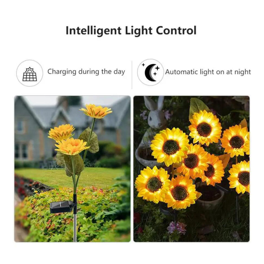 Solcelle Solsikke Lamper til haven - 1 blomst - 78 cm