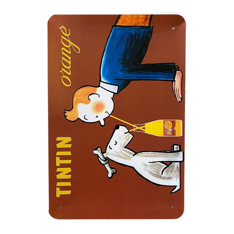 Metalskilt – TinTin Orange